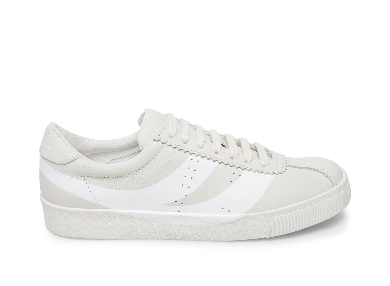 Zapatillas Superga Mujer Blancas - 2843 Clubs Tumbled Cuero U Logo - 250641QUY
